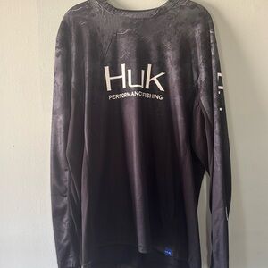 Huk performance fishing icon X long sleeve shirt | size L | black